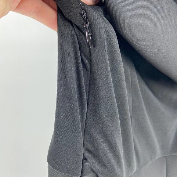 Betsey Johnson Black Short sleeve Necklace Scuba flare Dress Womens 14 - Picture 7 of 8